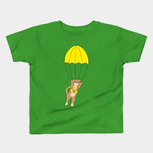 Parachute Cat Kids T-Shirt